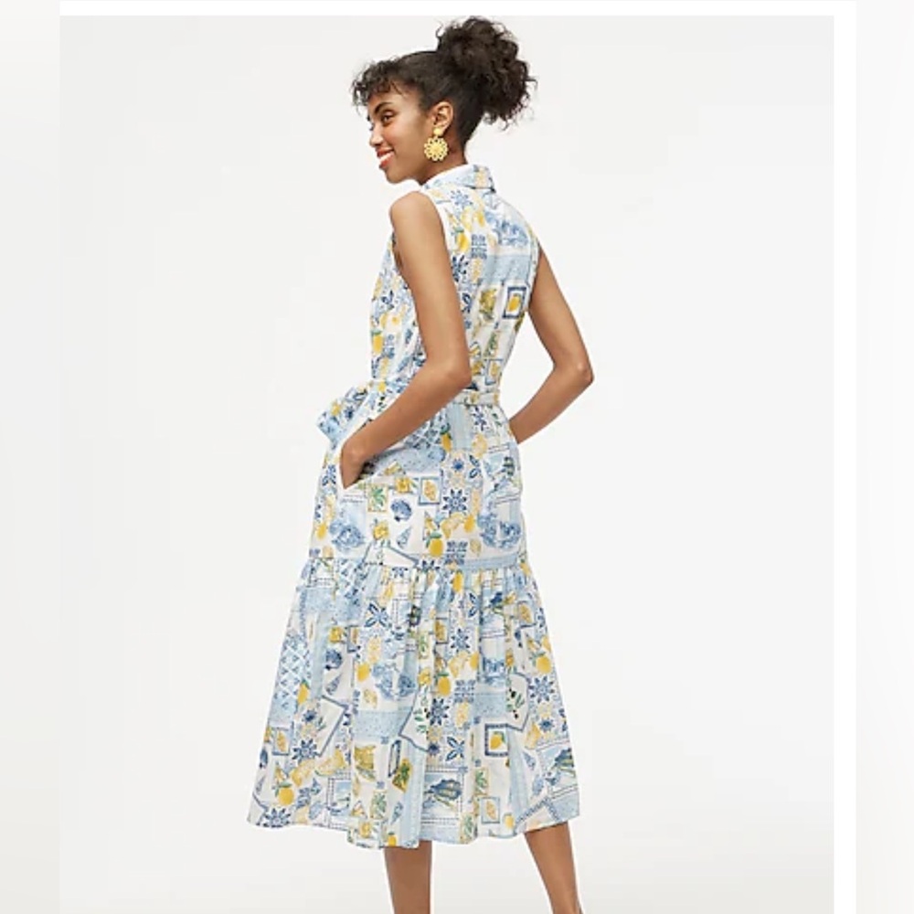 J. Crew Blue and Yellow Floral Maxi Dress - Picture 2 of 3